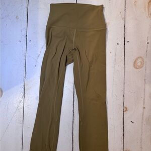 Lululemon Align High-Rise Crop 21” Size 2 Bronze Green